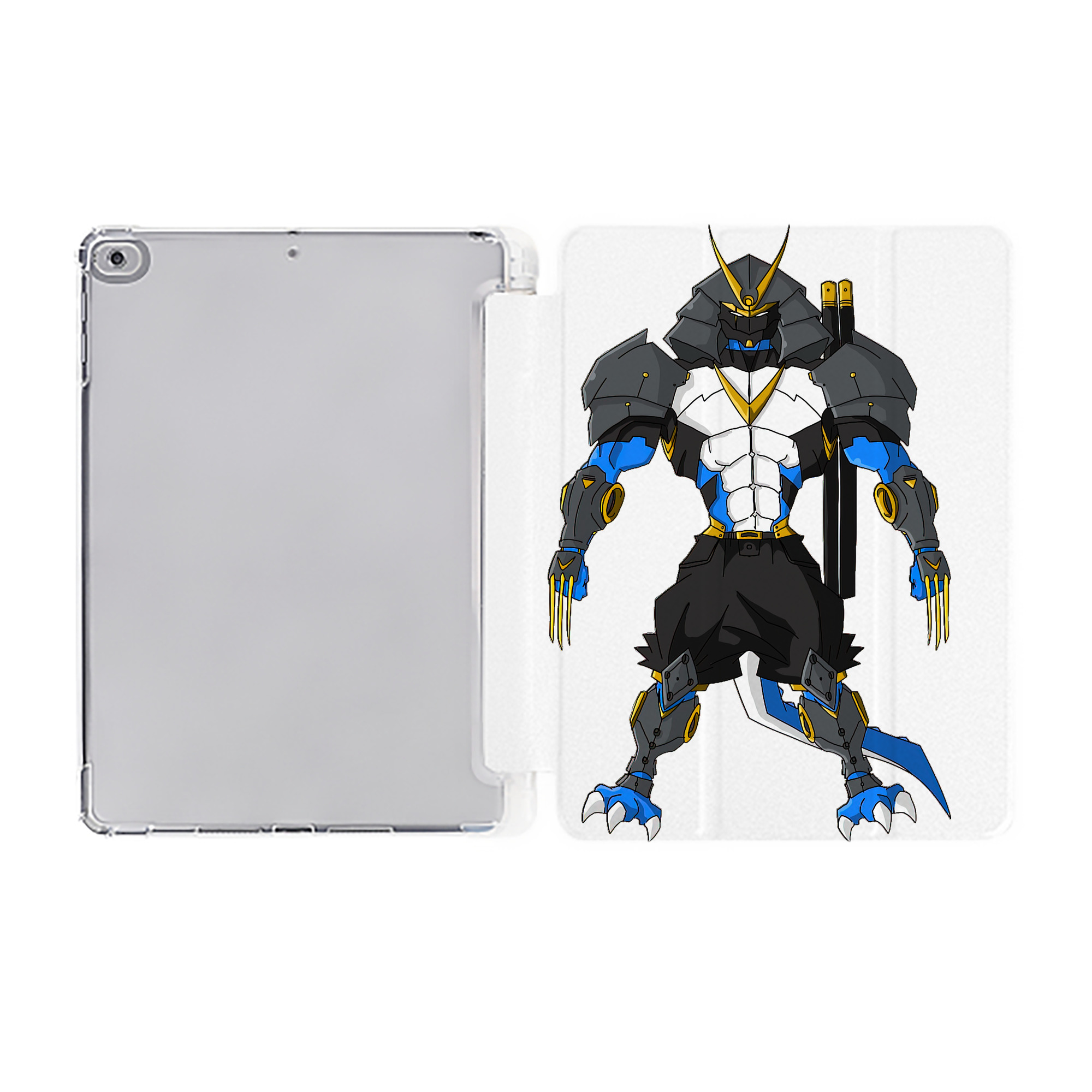 （画像用） Digimon デジタルモンスター/デジモン IPad ケース ペン収納付き 三つ折りスタンド PUレザー×シリコン 対応機種9.5/10.5/10.9インチ